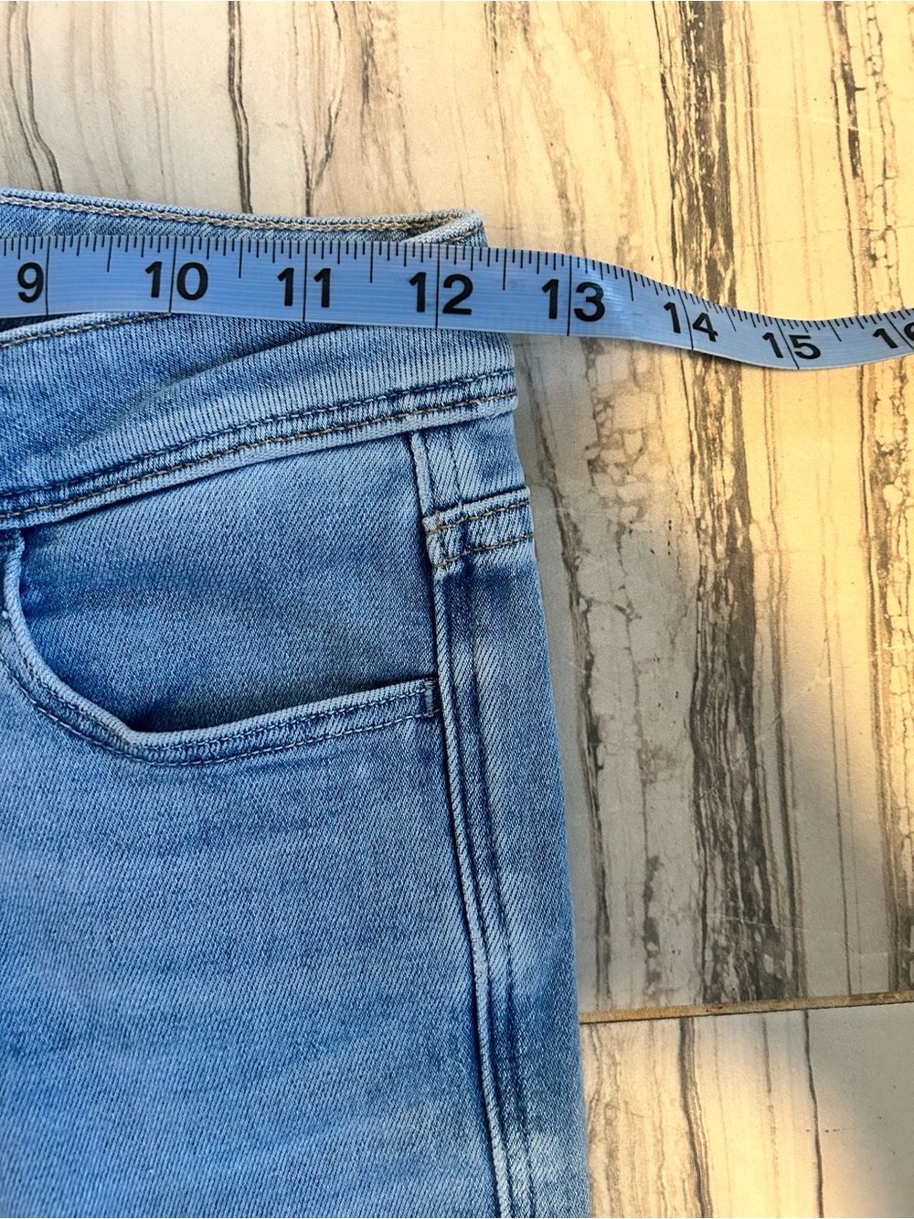 PAIGE Genevieve Flare Bootcut Light Blue Stretch Jeans - Picture 11 of 14